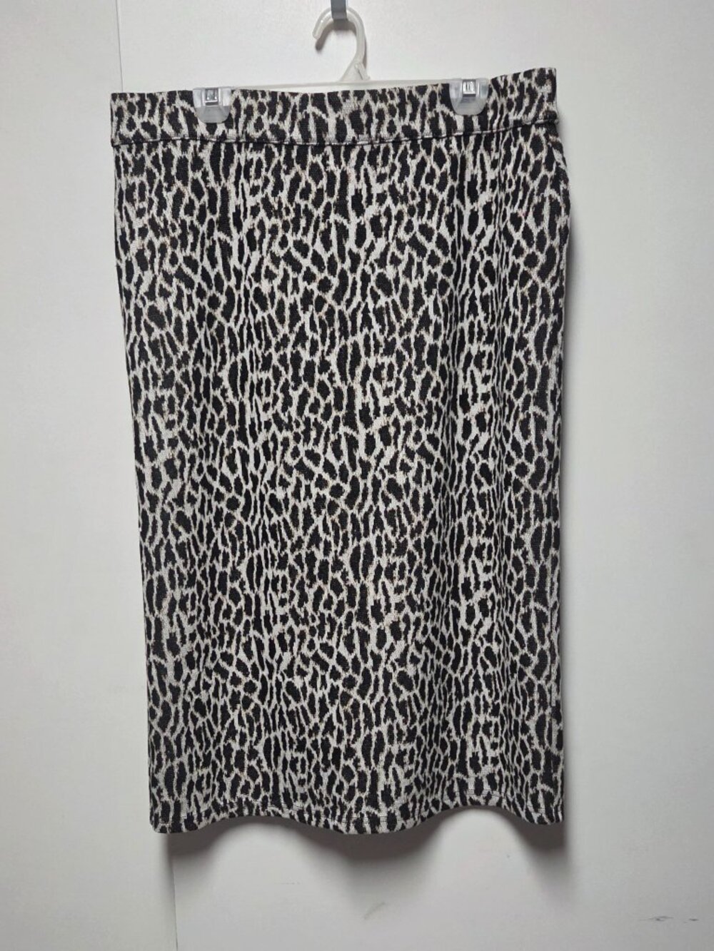 Brown leopard midi skirt